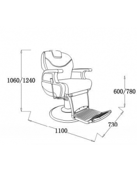 Мужское кресло барбершоп "ЗЕВС"