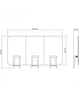 Зеркало парикмахерское "Madison Infinite 3P"