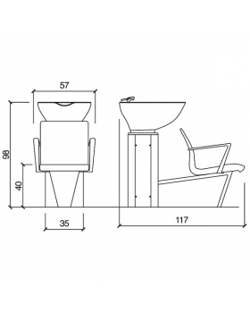 Мойка парикмахерская "WASH INN ECOBLACK"