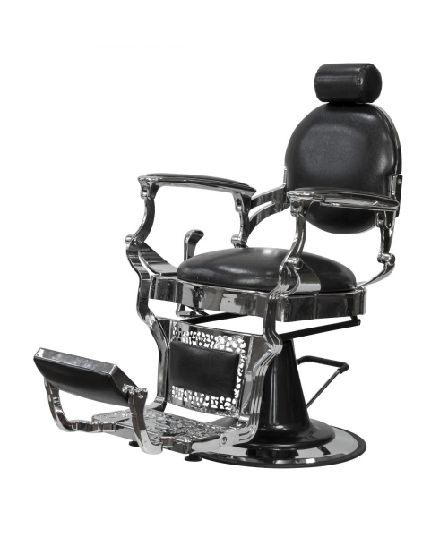 Кресло мужское барбер "Ричард" хромированный каркас